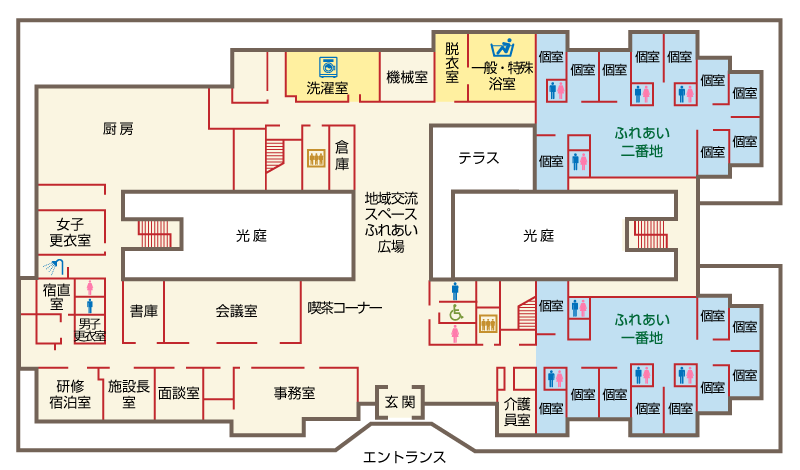 野菊の里 1F フロアマップ