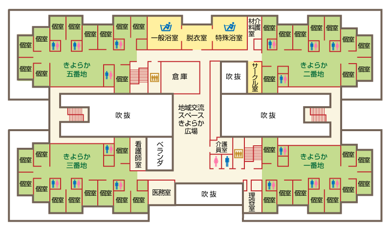 野菊の里 2F フロアマップ