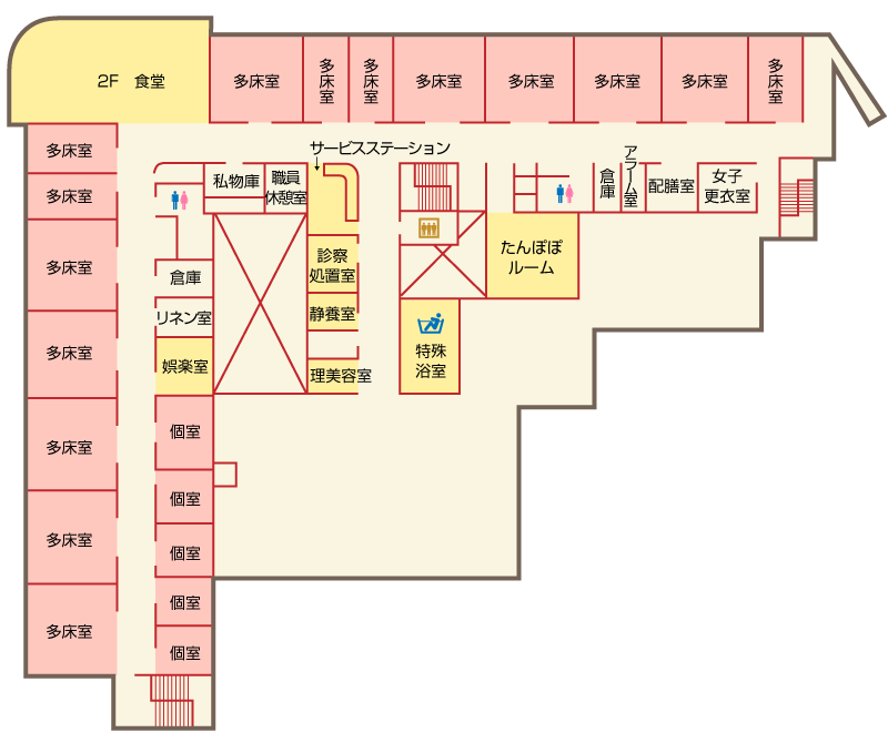 夢の里 2F フロアマップ